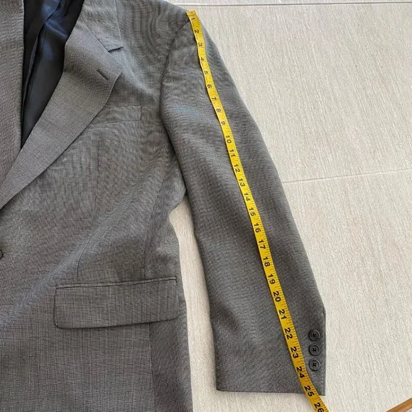 Christian Dior Vintage Monsieur Mens Blazer Size 40R * Black Gray - Picture 11 of 13